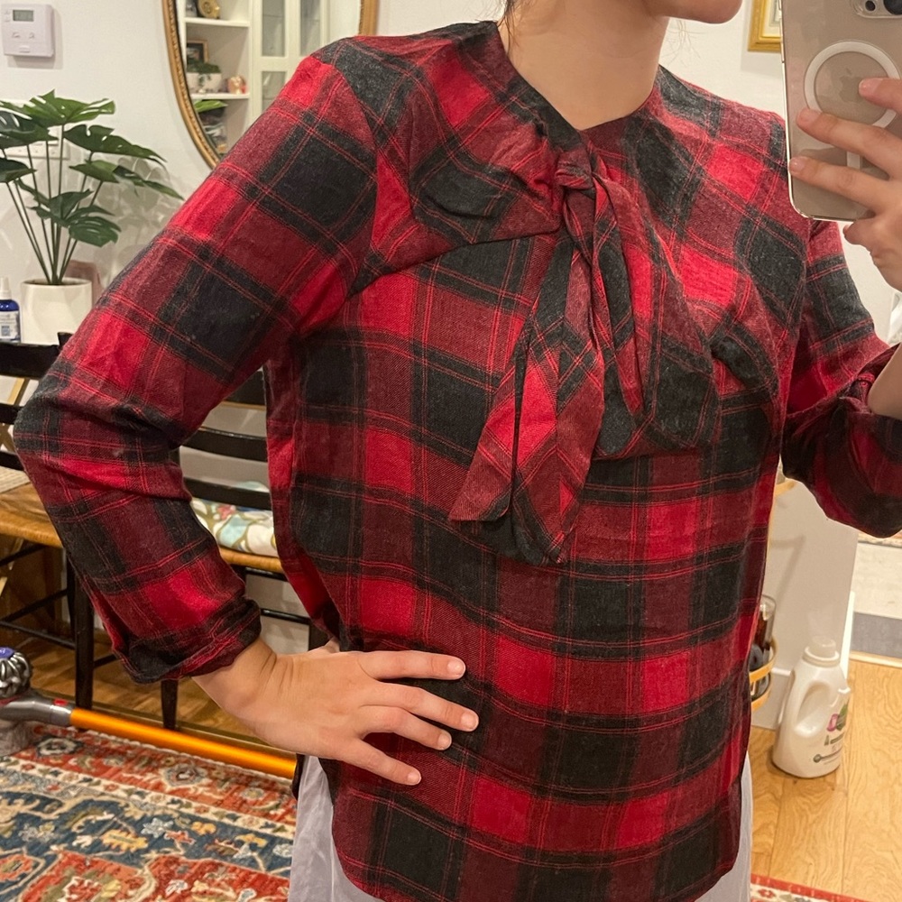 Zara flannel top